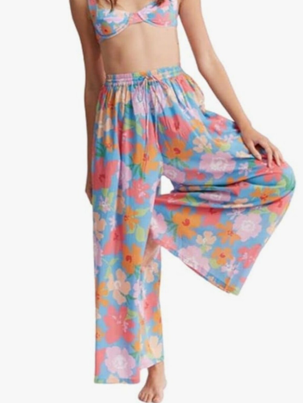 BILLABONG 'Back In Five' Wide Leg Beachy Pant Sz L